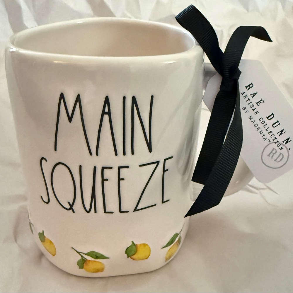 Rae Dunn Main Squeeze Mug - White with Lemon Design